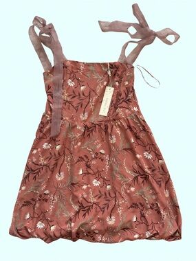 NWT Tie-Shoulder Floral Camisole Top - Dusty Rose